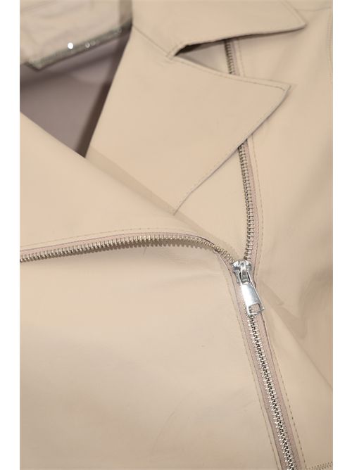 Giubbino Gaia in pelle Crema LEATHER AUTHORITY | GAIA016